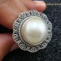 Sterling Silver White Mabe Pearl Cocktail Ring RI-403-KT