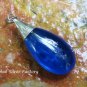 Silver and Synthetic Amethyst Teardrop Pendant SJ-227-KA