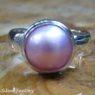 Silver and Pink Mabes Pearl Ring RI-637-KT