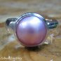 Silver and Pink Mabes Pearl Ring RI-637-KT