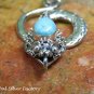 Silver and Turquoise Coiled Snake Pendant SP-784-KT