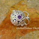 Silver and Amethyst Harmony Ball Pendant HB-396-KT
