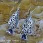 Silver and Amethyst Balinese Design Earrings ER-812-KT