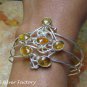 Sterling Silver and Amber Women's Bangle SBB-465-KA