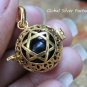 Gold Plated Silver Star of David Chime Ball Pendant GPB-102-KT