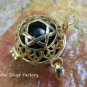 Gold Plated Silver Star of David Chime Ball Pendant GPB-102-KT