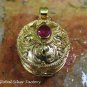 22k Gold Plated Synthetic Ruby Locket Pendant GPP-111-KT