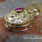 22k Gold Plated Synthetic Ruby Locket Pendant GPP-111-KT