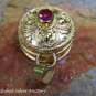 22k Gold Plated Synthetic Ruby Locket Pendant GPP-111-KT