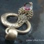 Silver and Garnet Snake Pendant SP-758-KT