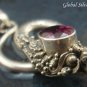 Silver and Garnet Snake Pendant SP-758-KT
