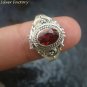 Sterling Silver and Garnet Posion Locket Ring LR-712-KT