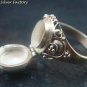 Sterling Silver and Garnet Posion Locket Ring LR-712-KT