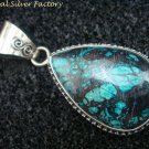 Large Sterling Silver & Azurite Gemstone Pendant SP-737-KT