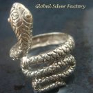 Sterling Silver Coiled Snake Ring SR-191-KT
