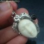 Silver Onyx FLower Leaf Goddess Pendant GDP-1222-NY