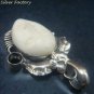 Silver Onyx FLower Leaf Goddess Pendant GDP-1222-NY