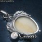 Silver Onyx FLower Leaf Goddess Pendant GDP-1222-NY