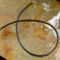 18 Inch Sterling Silver & Black Leather Chain Necklace , Unisex Necklace SCC-178-KA