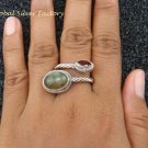 Sterling Silver Multi  Gemstone Rope Design Ring RI-401-KT