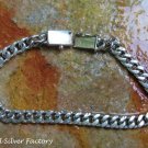 8.5 Inch Hand Made 925 Silver Curb Chain Unisex Bracelet SBB-442-KT