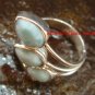 925 Sterling Silver Three Larimar Ring RI-390-NY