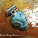 Sterling Silver and Blue Druzy Pendant SP-794-KA