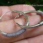 Bali Style Sterling Silver 30-mm Endless Hoop Earrings SE-255-KA