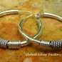 Bali Style Sterling Silver 30-mm Endless Hoop Earrings SE-255-KA