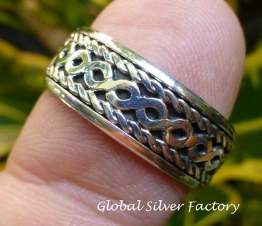 Sterling Silver Unisex Spinner Ring SR-210-KA