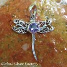 Silver and Blue Topaz Dragonfly Pendant SP-800-KT