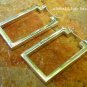 Sterling Silver Rectangle Hoop Earrings SE-256-KA