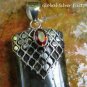 Sterling Silver Labradorite & Garnet Gemstone Pendant SP-799-KA