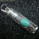 Sterling Silver Turquoise Cremation Pendant PP-447-KT