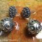 Silver Balinese Design Dangle Earrings SE-263-KA