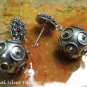 Silver Balinese Design Dangle Earrings SE-263-KA