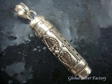 Silver and Amethyst Aromatherapy Bottle Pendant PP-453-KT