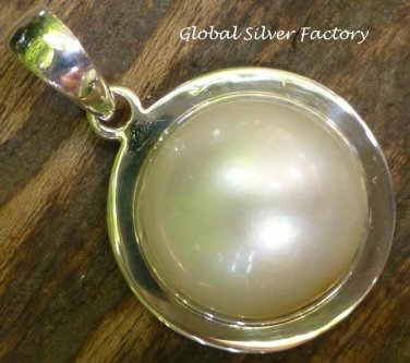 Sterling Silver and Mabes Pearl Pendant SP-763-KT