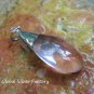 Silver and Synthetic Rose Quartz Teardrop Pendant SJ-228-KA