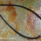 Silver and Woven Leather Necklace SCC-182-KA