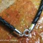 Silver and Woven Leather Necklace SCC-182-KA