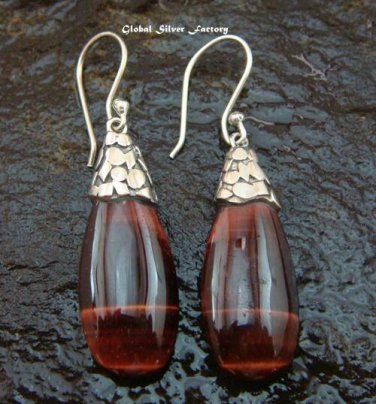 925 Silver Pietersite Teardrop Earrings ER-566-NY