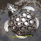 Sterling Silver Antique Look Turtle Pin Pendant BC-169-KT