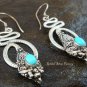Sterling Silver Turquoise Snake Earrings ER-568-NY