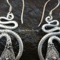 Sterling Silver Turquoise Snake Earrings ER-568-NY