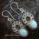 925 Silver Bali Design Larimar Earrings ER-570-NY