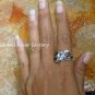 Silver and Topaz Leaf Design Gemstone Ring RI-501-KT