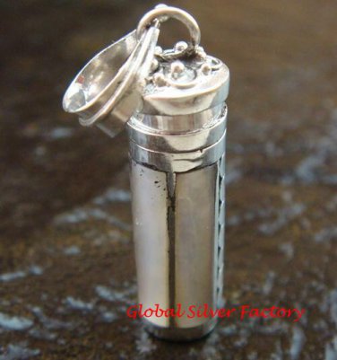 Sterling Silver MoP Shell Perfume / Cremation Pendant PP-360-PS