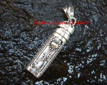 Sterling Silver Bali Keepsake, Cremation Perfume Pendant PP-407-PS