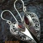 925 Sterling Silver Bali Garnet Designer Earrings ER-588-KT